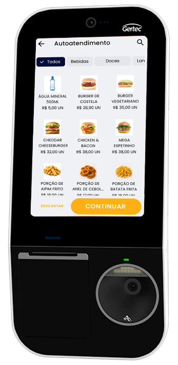 Totem de autoatendimento com catálogo integrado ao Sistema PDV