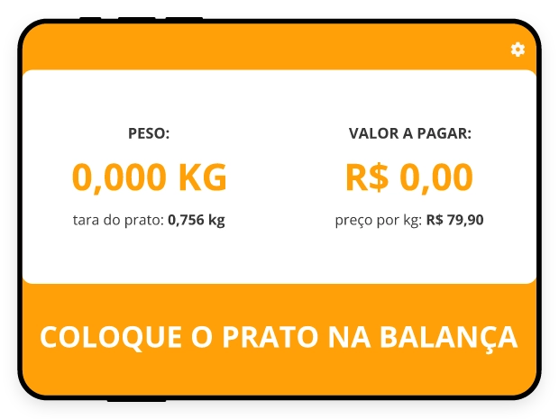 Tela do aplicativo Pesagem Automática integrado ao Sistema PDV