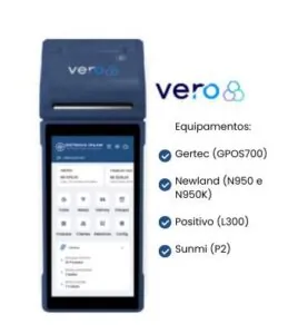 Sistema PDV em maquininha Smart POS Vero