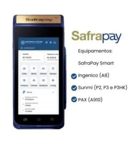 Sistema PDV em maquininha Smart POS SafraPay